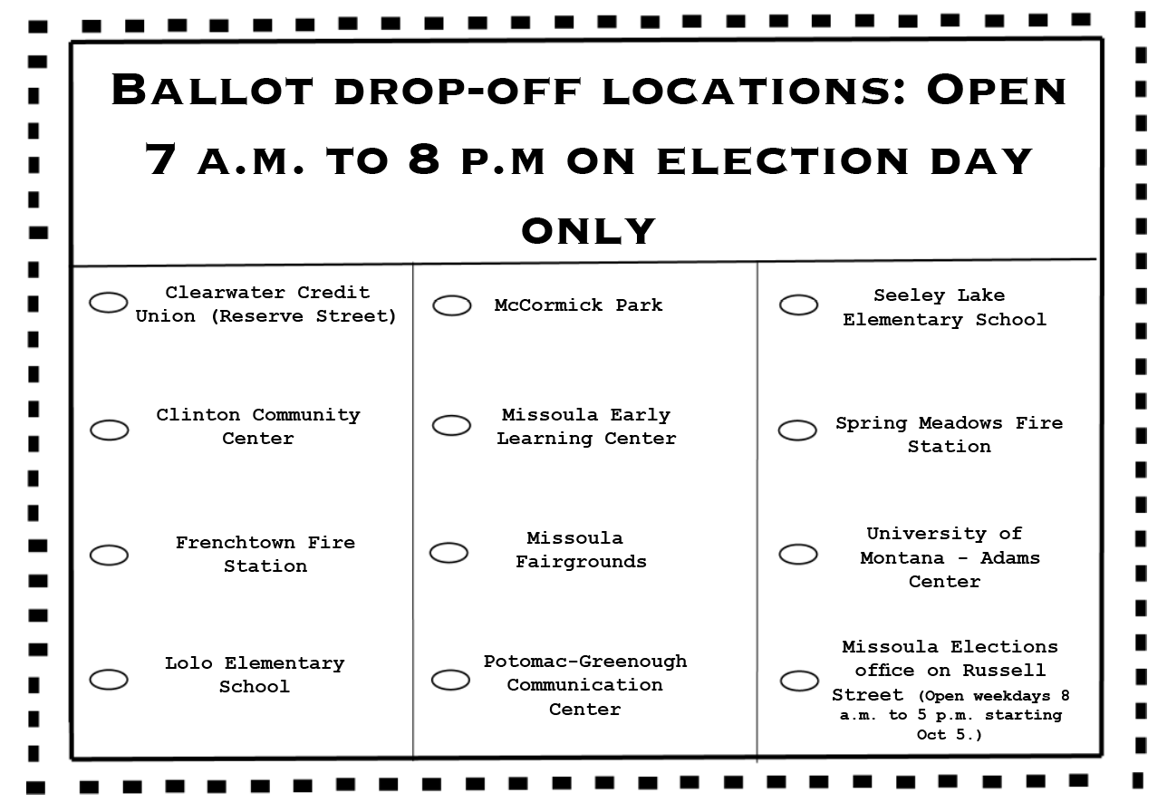 Election Day Drop-off graphic